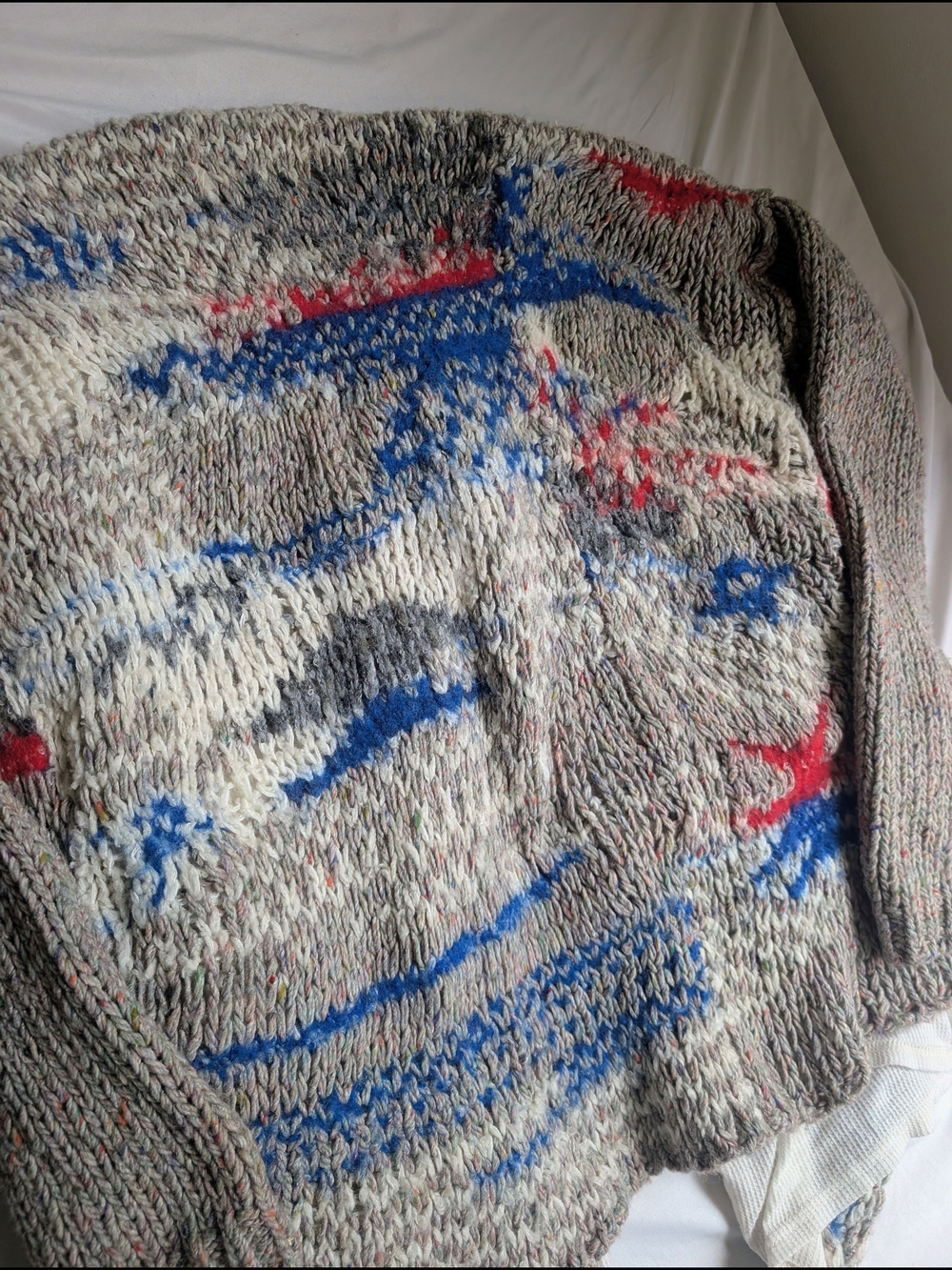 Free People "Fireworks" Chunky Wool Knit Cardigan Sweater - Picture 8 of 11